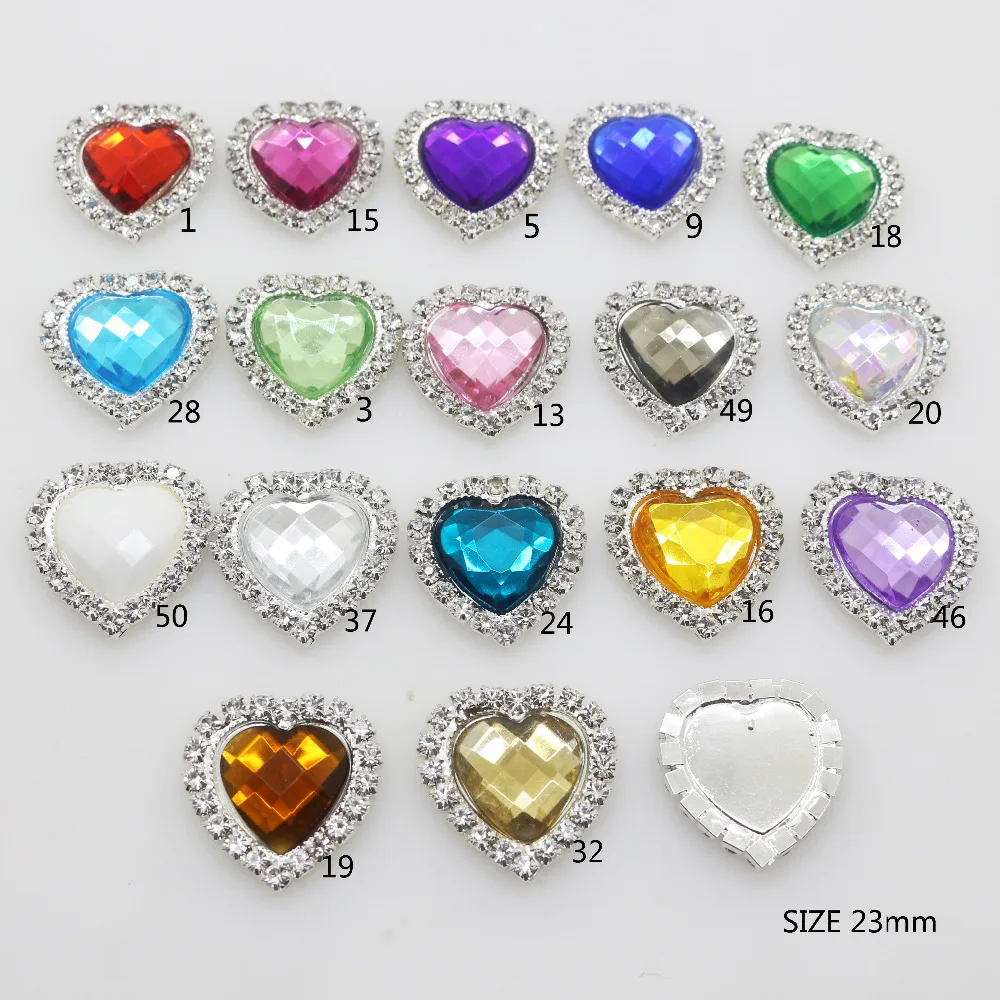ZMASEY 10Pcs/Lot Mixed Color 23mm Metal Buckle Heart Rhinesdtone Buttons Wedding Invitation Card Decoration
ZMASEY 10Pcs/Lot Mixed Color 23mm Metal Buckle Heart Rhinesdtone Buttons Wedding Invitation Card Decoration