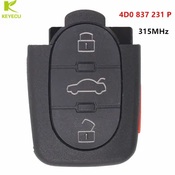 KEYECU Replacement Remote key Fob 3+1 Button 315MHZ 4D0 837 231 P 4D0837231P For A4 A6 TT Quattro
KEYECU Replacement Remote key Fob 3+1 Button 315MHZ 4D0 837 231 P 4D0837231P For A4 A6 TT Quattro