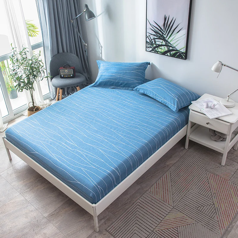 2018 New Product 3pcs 100% Cotton Blue Stripe Pattern Fitted Sheet Mattress Cover Four Corners With Elastic Band Bed Sheet
2018 New Product 3pcs 100% Cotton Blue Stripe Pattern Fitted Sheet Mattress Cover Four Corners With Elastic Band Bed Sheet
