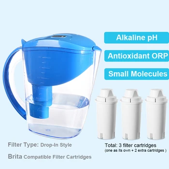 3.5L ORP -100mv to -300mv pH 8-10 Alkaline Water Filter Pitcher Mineral Filter Water Jug 
3.5L ORP -100mv to -300mv pH 8-10 Alkaline Water Filter Pitcher Mineral Filter Water Jug