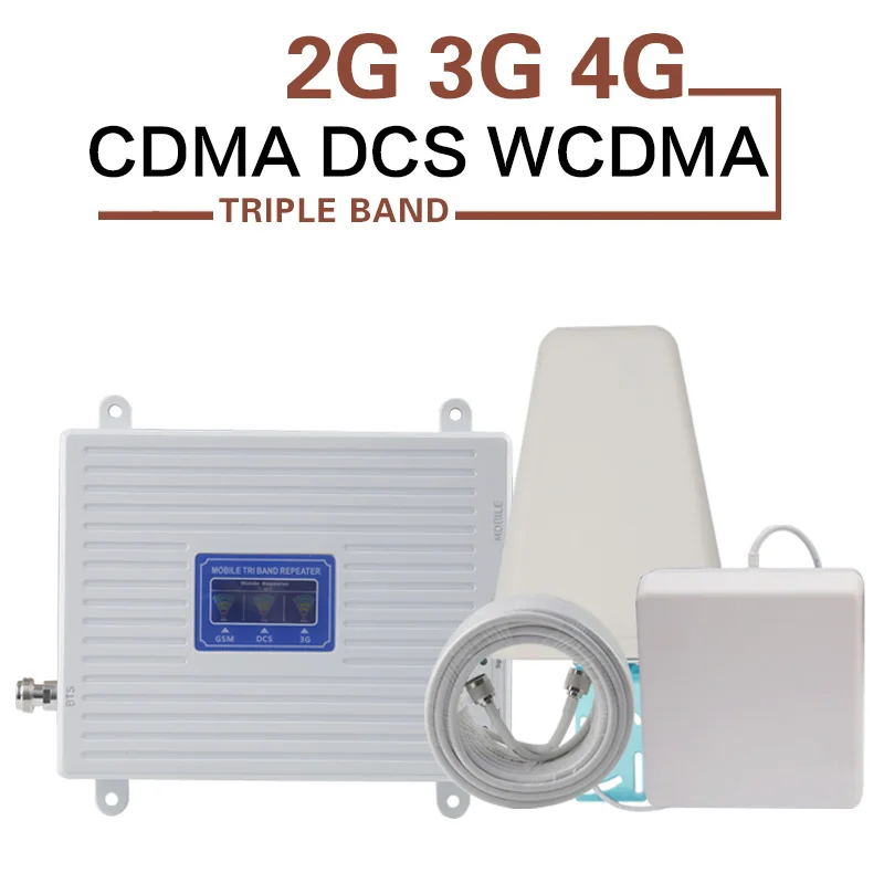 

New Zealand Israel 2G 3G 4G Signal Repeater CDMA 850 DCS 1800 WCDMA 2100mhz Mobile Signal Booster B1 B3 B5 4G LTE Amplifier 70dB