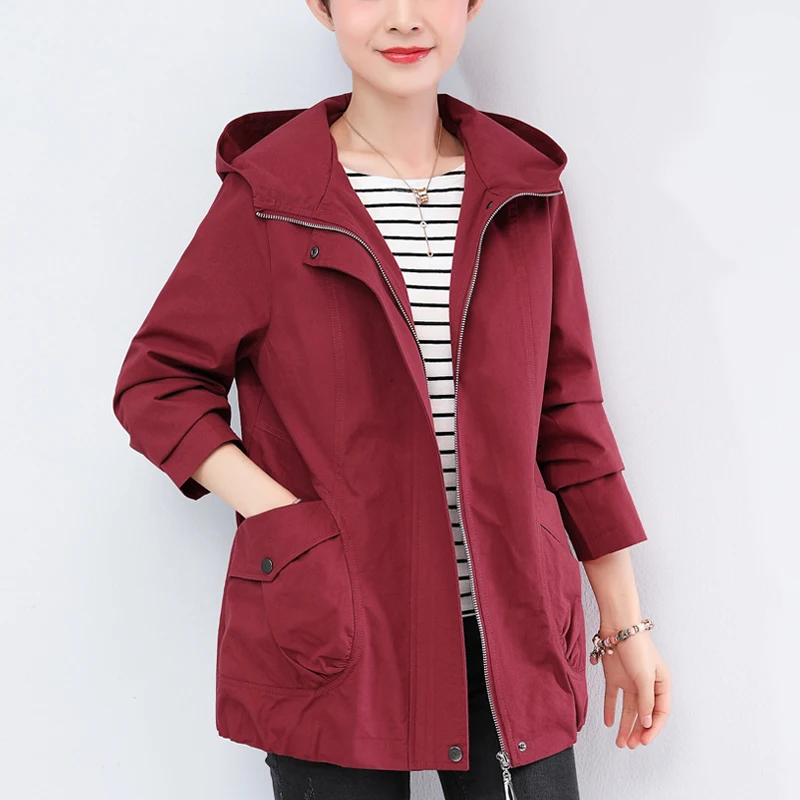 Women Loose Windbreaker Spring Autumn New Short Coat Hooded Zipper Pocket Plus Size 5XL Jacket Female Top Casual Outerwear
Women Loose Windbreaker Spring Autumn New Short Coat Hooded Zipper Pocket Plus Size 5XL Jacket Female Top Casual Outerwear