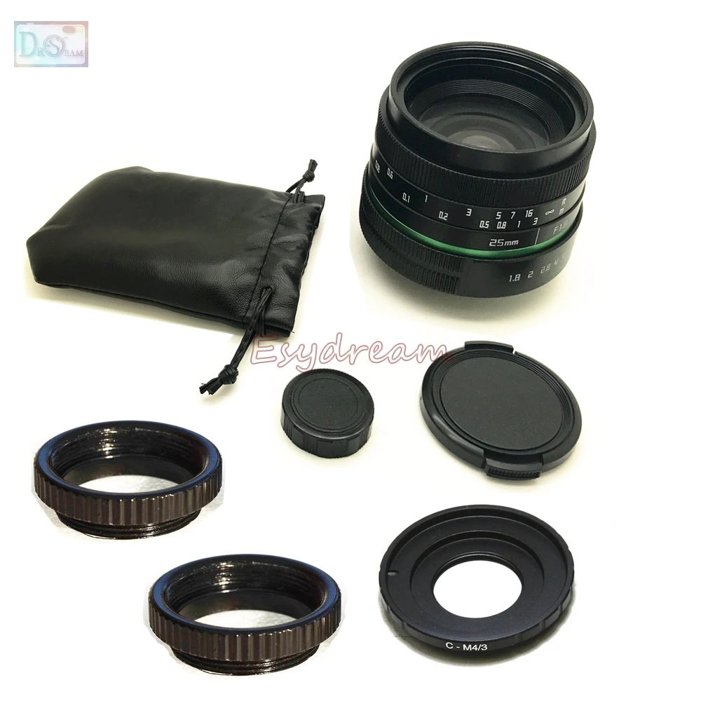25mm F1.8 Manual Lens + C Mount Adapter + Macro Rings Kit for Olympus Panasonic M43 MFT EP5 OM-D E-M1 E-PL7 EM5 EM1 EM10 Mark II
25mm F1.8 Manual Lens + C Mount Adapter + Macro Rings Kit for Olympus Panasonic M43 MFT EP5 OM-D E-M1 E-PL7 EM5 EM1 EM10 Mark II