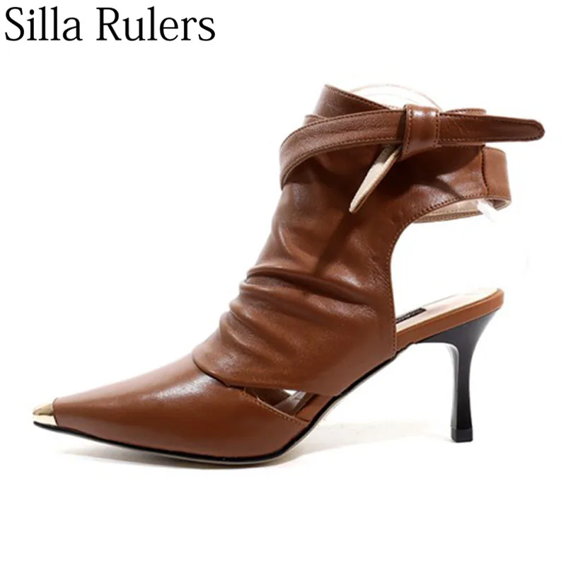 2019 ladies pointed toe ankle boots ankle strap high heel genuine leather boots women slingback metal toe runway boots woman
2019 ladies pointed toe ankle boots ankle strap high heel genuine leather boots women slingback metal toe runway boots woman