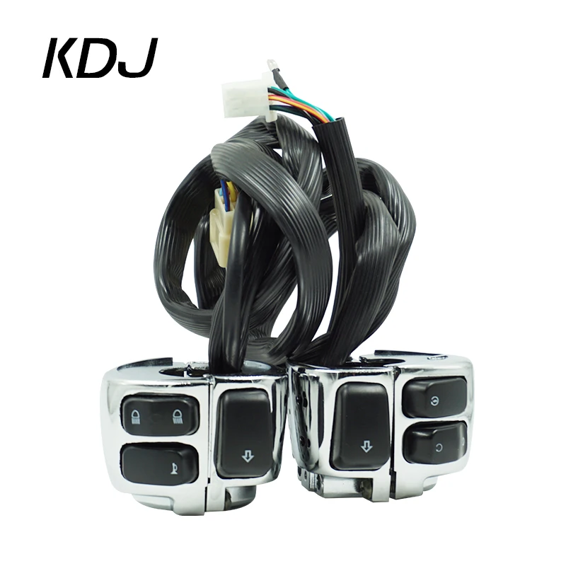 1 Pair Chrome Motorcycle 1"25mm Handlebar Control Switch With Wiring Harness For Harley Headlight Turn Signal Horn Button switch
1 Pair Chrome Motorcycle 1"25mm Handlebar Control Switch With Wiring Harness For Harley Headlight Turn Signal Horn Button switch