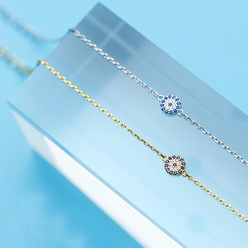 MloveAcc Luxury 925 Sterling Silver Woman Bracelet Blue CZ Eye Bead Charm Bracelets for Women Jewelry
MloveAcc Luxury 925 Sterling Silver Woman Bracelet Blue CZ Eye Bead Charm Bracelets for Women Jewelry