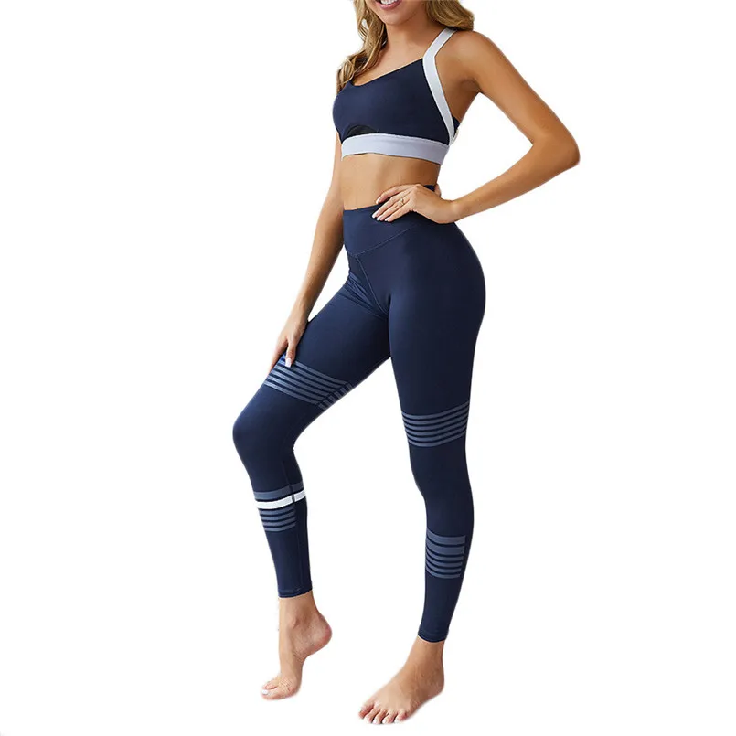 2019 New Ladies Offset Yoga Suit Sleeveless Vest Running Trousers Sports Fitness Set Elastic Tops+Pants for Female 40JU14 
2019 New Ladies Offset Yoga Suit Sleeveless Vest Running Trousers Sports Fitness Set Elastic Tops+Pants for Female 40JU14