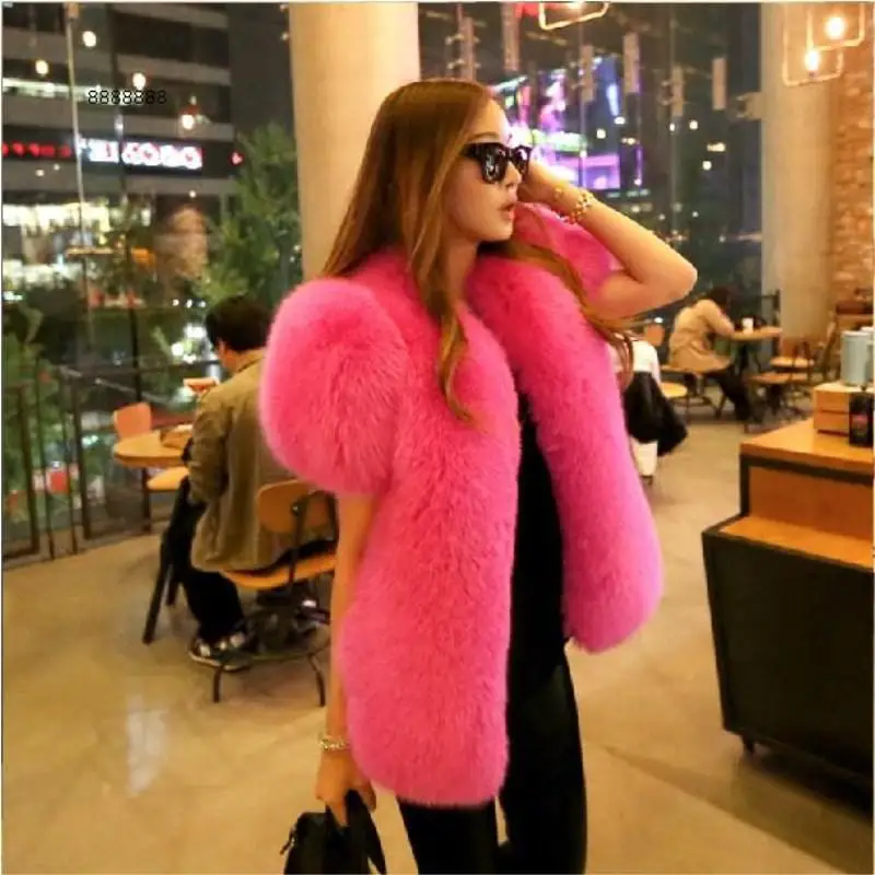 Natural Fur Fox Fur Coat Hubble Bubble Sleeve 2018 New Dress Fox Wool Vest Genuine Fox Hair Integral Skin Short Sleeved Vest Fur
Natural Fur Fox Fur Coat Hubble Bubble Sleeve 2018 New Dress Fox Wool Vest Genuine Fox Hair Integral Skin Short Sleeved Vest Fur