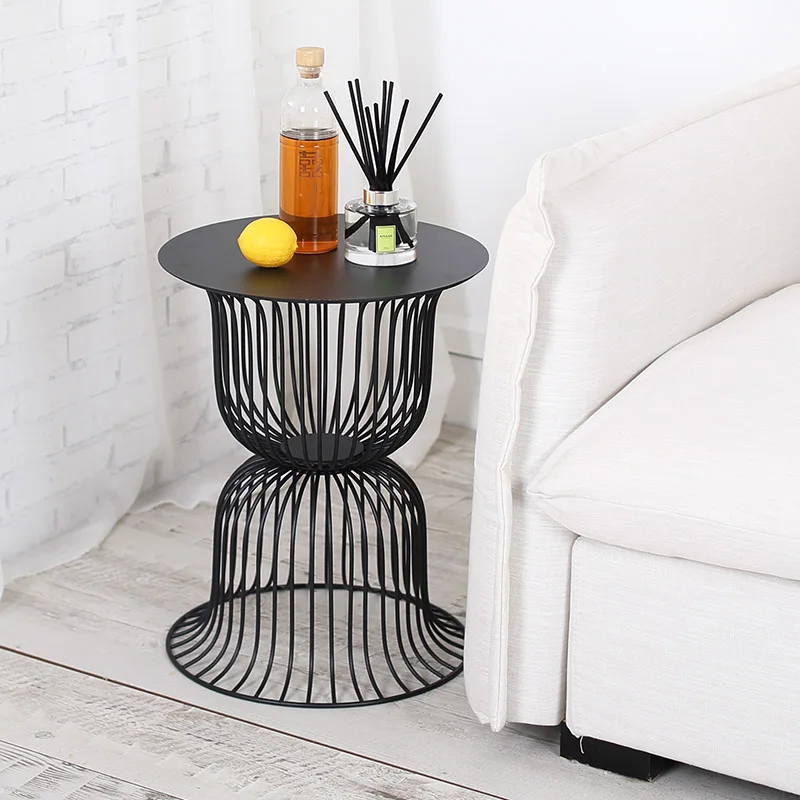 Sofa Side Table Living Room Corner Table Round Shelves Post Modern