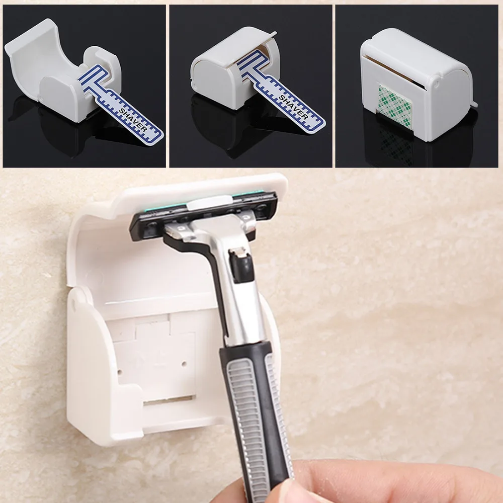 Razor Cap Shaver Rack Self Adhesive Dustproof White Shaving Plastic Razor Holder Box 1PC Wall Mounted Bathroom Set Sticky Shelf
Razor Cap Shaver Rack Self Adhesive Dustproof White Shaving Plastic Razor Holder Box 1PC Wall Mounted Bathroom Set Sticky Shelf