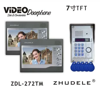 ZHUDELE Top Quality 7 " Video Door Phone HD 1 IR Doorbell Camera and 2 Monitors Intercom system with ID Card&Password unlocking
ZHUDELE Top Quality 7 " Video Door Phone HD 1 IR Doorbell Camera and 2 Monitors Intercom system with ID Card&Password unlocking