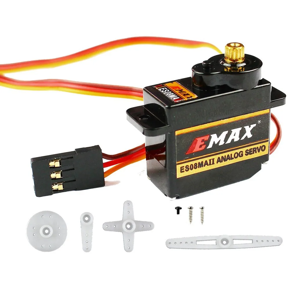 4 шт./лот оригинальный EMAX ES08MA II Mini металлическая Шестерня Аналоговый сервопривод