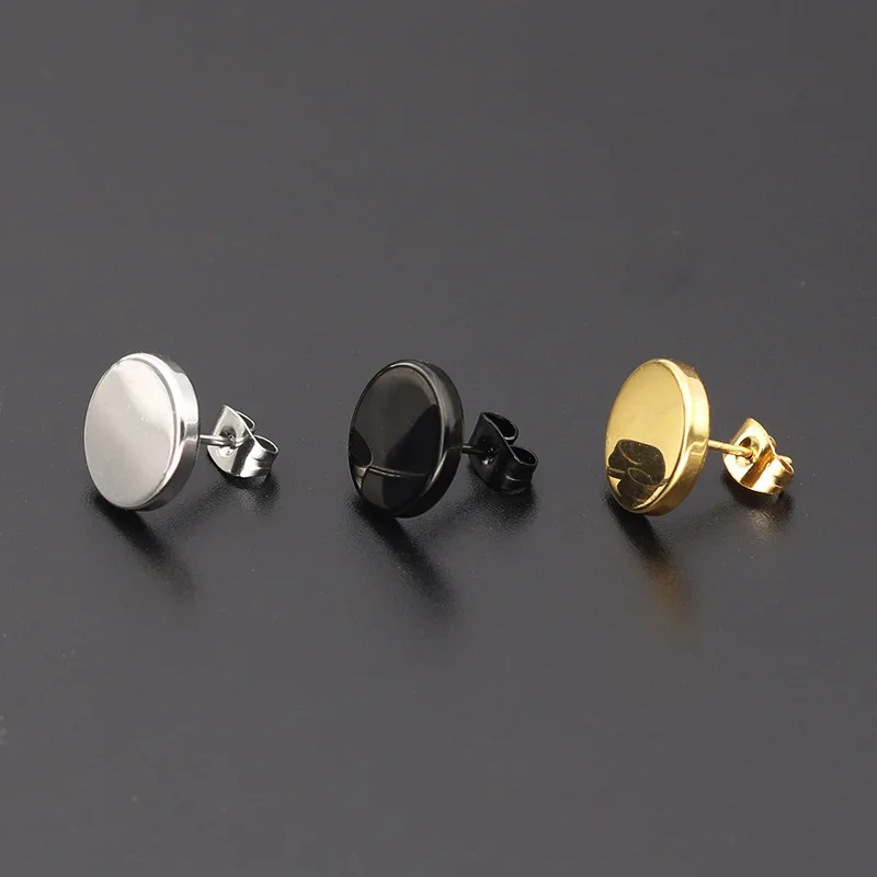 2019 New Titanium Steel Stainless Steel Round Single Side Round Cake Black Earrings Fine Needle Barbell Earrings For Women Men
2019 New Titanium Steel Stainless Steel Round Single Side Round Cake Black Earrings Fine Needle Barbell Earrings For Women Men