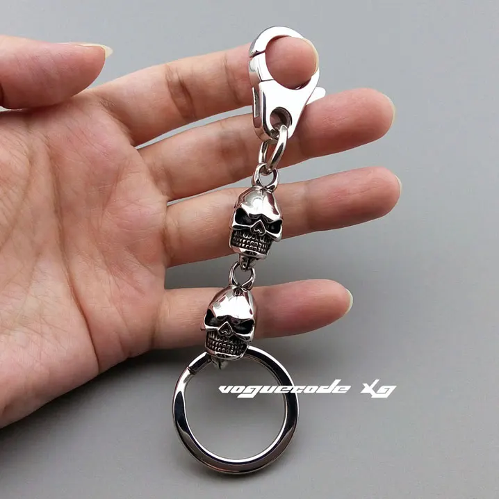 Punk Rocker Fashion Waist Pendant Solid 316L Stainless Steel Cool Men's Biker Skulls Keychain Keyring 5L018KC2
Punk Rocker Fashion Waist Pendant Solid 316L Stainless Steel Cool Men's Biker Skulls Keychain Keyring 5L018KC2