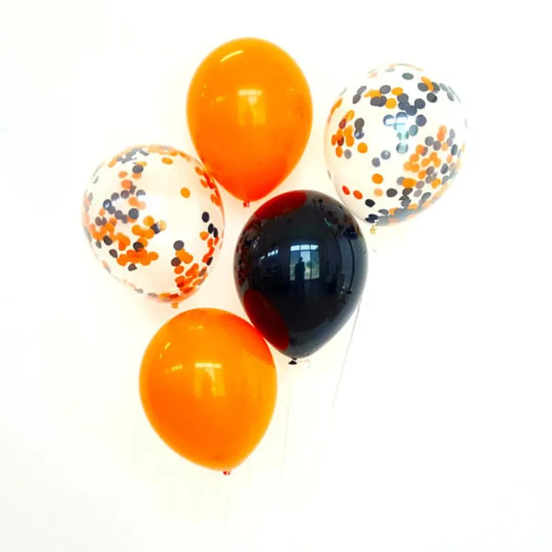Kuchang 5pcs 12inch Orange Black Paper Confetti Transparent Latex Balloons Halloween Christmas Wedding Birthday Party Decor
Kuchang 5pcs 12inch Orange Black Paper Confetti Transparent Latex Balloons Halloween Christmas Wedding Birthday Party Decor