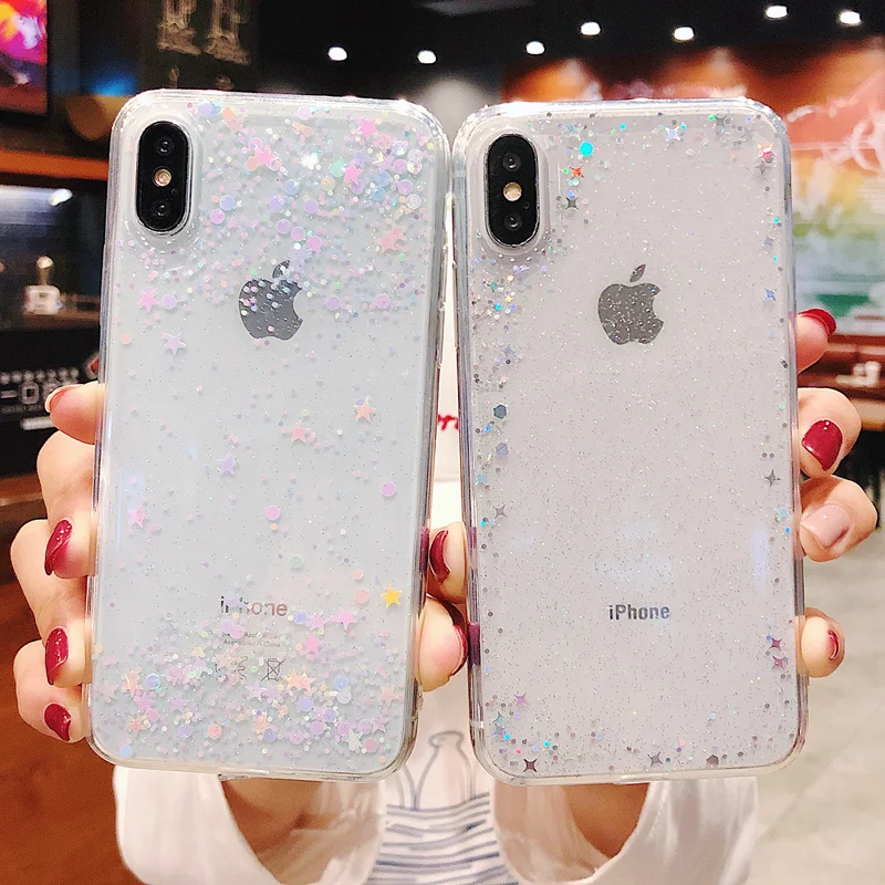 XBXCase Glossy Glitter TPU Gel Phone Case For iPhone 6 6S 7 8 Plus Transparent Soft Case For iPhone XS X XR XSMax Back Cover
XBXCase Glossy Glitter TPU Gel Phone Case For iPhone 6 6S 7 8 Plus Transparent Soft Case For iPhone XS X XR XSMax Back Cover