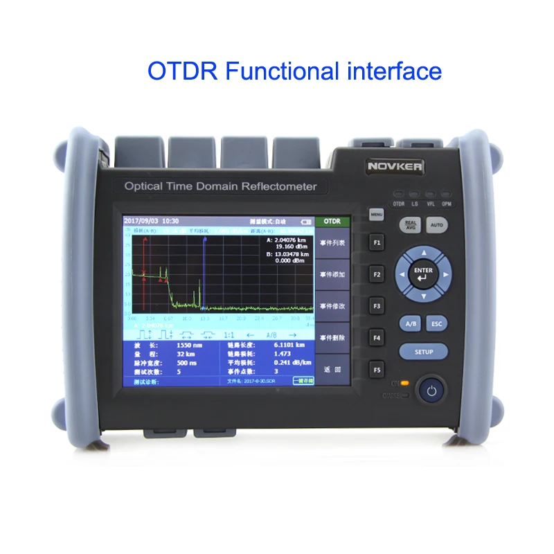 High Quality OTDR NK6000-T2-SM-1310/1550/1625 Optical Time Domain Reflectometer with VFL 5MW Optical Power Meter
High Quality OTDR NK6000-T2-SM-1310/1550/1625 Optical Time Domain Reflectometer with VFL 5MW Optical Power Meter