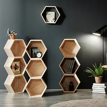 Creative Bookcase Living Room Display Shelf Hexagonal Personality Bookcase Landing Combination Children's Shelf Wood Furniture
Creative Bookcase Living Room Display Shelf Hexagonal Personality Bookcase Landing Combination Children's Shelf Wood Furniture
