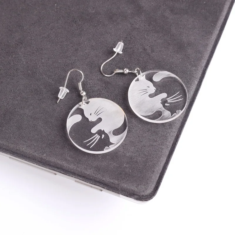 Transparent Acrylic Animal Cat Earrings For Women Fashion Personality Jewelry
Transparent Acrylic Animal Cat Earrings For Women Fashion Personality Jewelry