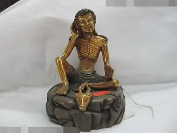 S5227 Tibet Buddhism temple Pure Bronze Copper 24K Gild Arhat Milarepa Buddha Statue
S5227 Tibet Buddhism temple Pure Bronze Copper 24K Gild Arhat Milarepa Buddha Statue