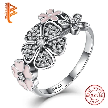 925 Sterling Silver Shimmering Bouquet,Pink Enamel&Clear CZ Cherry Blossom Daisy Flower Finger Rings for Women Wedding Gift
925 Sterling Silver Shimmering Bouquet,Pink Enamel&Clear CZ Cherry Blossom Daisy Flower Finger Rings for Women Wedding Gift
