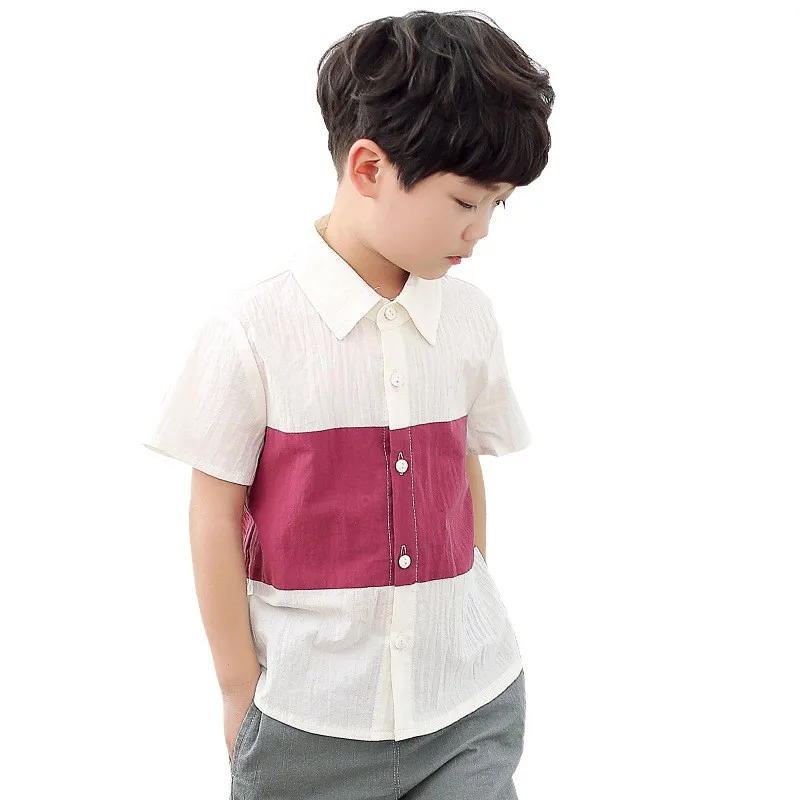 2018 Brand Summer Boy Short Sleeve Blouse Kid Turn Down Collar Shirts For Boy To School Cotton Blouses Children Clothing
2018 Brand Summer Boy Short Sleeve Blouse Kid Turn Down Collar Shirts For Boy To School Cotton Blouses Children Clothing