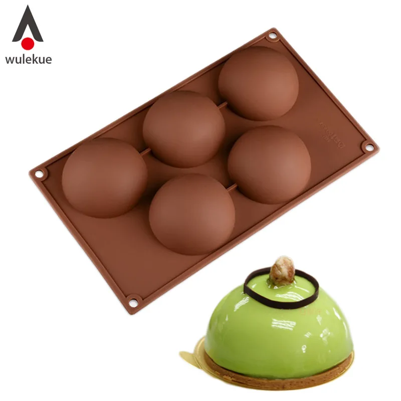 Wulekue Silicone 5 Holes Domed Round Shape Cake For Hemispherical Chocolate Jelly Mousse Pudding Baking Mold Bakeware Tools
Wulekue Silicone 5 Holes Domed Round Shape Cake For Hemispherical Chocolate Jelly Mousse Pudding Baking Mold Bakeware Tools