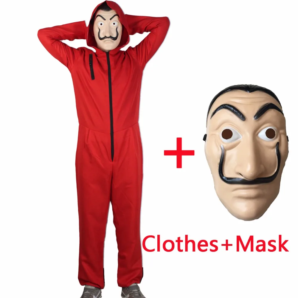 Salvador Dali Movie Costume Money Heist The House of Paper La Casa De Papel Cosplay Halloween Party Costumes with Face Mask
Salvador Dali Movie Costume Money Heist The House of Paper La Casa De Papel Cosplay Halloween Party Costumes with Face Mask