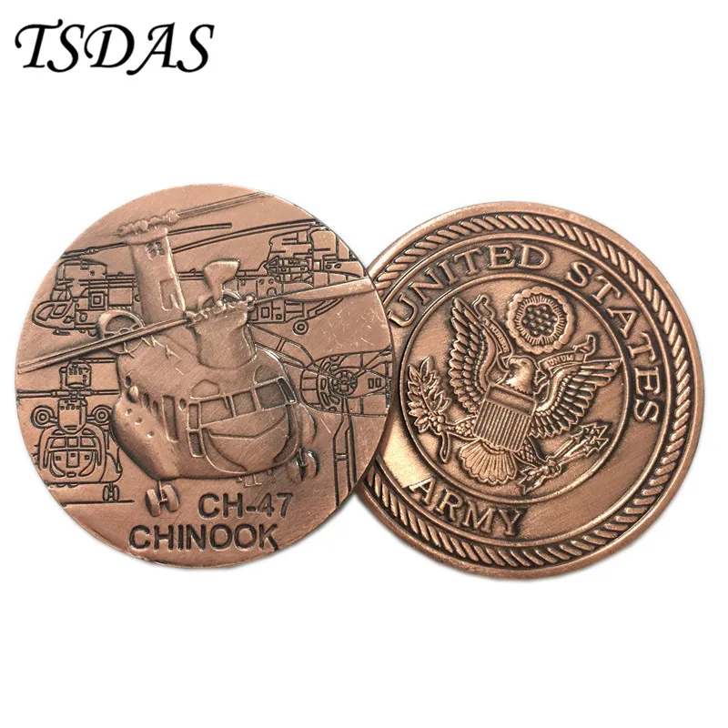 Free Shipping 1pc Bronze CH-47 Souvenir Coin Proud Military Challenge Coins For Home Decoration
Free Shipping 1pc Bronze CH-47 Souvenir Coin Proud Military Challenge Coins For Home Decoration