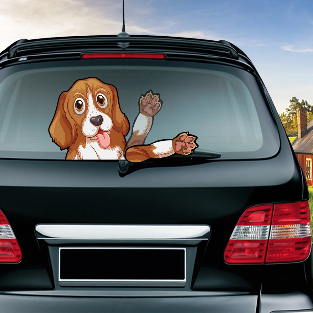 Cute Beagle Dog Removable Waving Wiper Decals PVC Rear Windshield Window Stickers Car Sticker Car Styling Auto Accessories Goods
Cute Beagle Dog Removable Waving Wiper Decals PVC Rear Windshield Window Stickers Car Sticker Car Styling Auto Accessories Goods