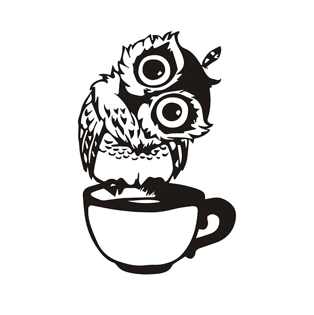 Cute Owls On the Cup Of Tea Coffee Wall Stickers Animals Stickers Wall Sticker for Children Room Wall Decals for Baby Room decor
Cute Owls On the Cup Of Tea Coffee Wall Stickers Animals Stickers Wall Sticker for Children Room Wall Decals for Baby Room decor