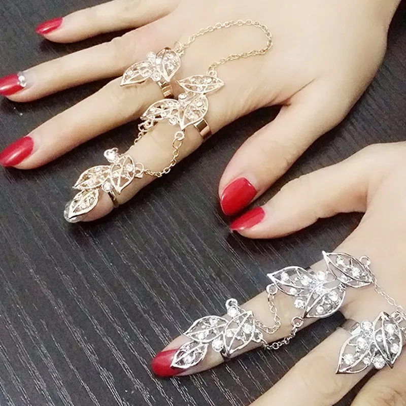 2018 Luxury Bling Crystal Gold Silver TWO Ring set Glitter Fashion Women Party Banquet Punk Elegant Cocktail Ring Leaf Jewelry
2018 Luxury Bling Crystal Gold Silver TWO Ring set Glitter Fashion Women Party Banquet Punk Elegant Cocktail Ring Leaf Jewelry