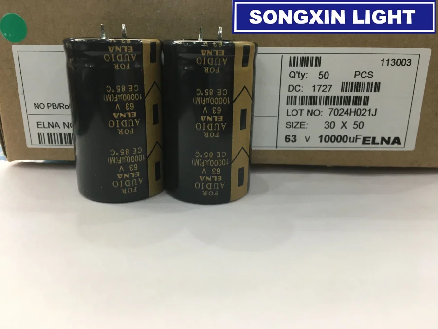 1PCS ELNA AUDIO Electrolytic Capacitor size 30*50mm 10000UF63V//63V10000UF