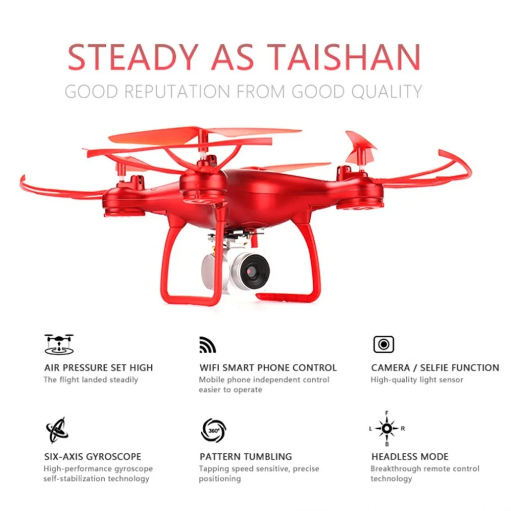 HOT 008 Smart Selfie RC Quadcopter Drone with 720P Live Video HD Camera Altitude Hold Headless Mode One Key Take-off RTF
HOT 008 Smart Selfie RC Quadcopter Drone with 720P Live Video HD Camera Altitude Hold Headless Mode One Key Take-off RTF