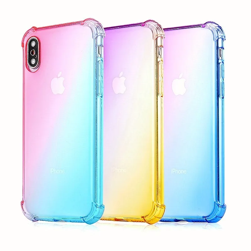 Anti-fall Clear Soft silicone TPU cases For iPhone 7 case XS XR Xs Max X 8 7 6 6S Plus Gradient Airbag Shockproof Phone Cover
Anti-fall Clear Soft silicone TPU cases For iPhone 7 case XS XR Xs Max X 8 7 6 6S Plus Gradient Airbag Shockproof Phone Cover