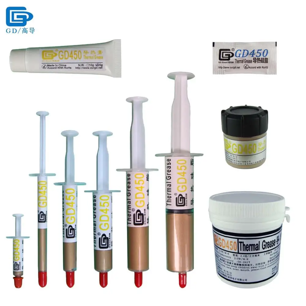 GD450 Heat Sink Compound Thermal Conductive Grease Paste Silicone Plaster CN20 CN100 MB05 ST20 SSY1 SY1 SY3 SY7 SY15 SY30
GD450 Heat Sink Compound Thermal Conductive Grease Paste Silicone Plaster CN20 CN100 MB05 ST20 SSY1 SY1 SY3 SY7 SY15 SY30