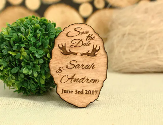 personalized names deer antlers wooden Wedding Save the Date Magnets engagement party favors guest company gifts
personalized names deer antlers wooden Wedding Save the Date Magnets engagement party favors guest company gifts