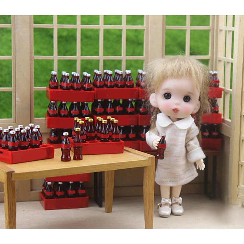 

Mini Cola Miniature Food Scene Model Doll House Accessories Dollhouse Miniature 1:12 Doll Accessories Girls Toys