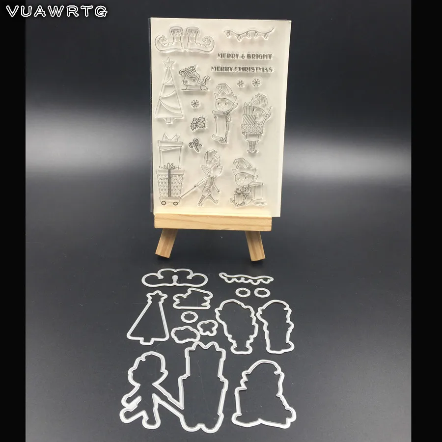 VUAWRTG Happy & Bright Transparent Clear Silicone Stamp and Metal Cutting Die Set for DIY scrapbooking/Card Making
VUAWRTG Happy & Bright Transparent Clear Silicone Stamp and Metal Cutting Die Set for DIY scrapbooking/Card Making