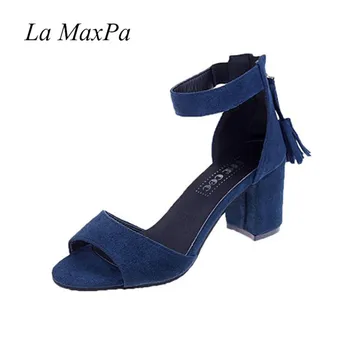La MaxPa Woman Shoes 2018 Summer Tassel Flock Women Sandals Fringe Sandal Heels Thick High Heels Sandals Sandalias De Salto Alto
La MaxPa Woman Shoes 2018 Summer Tassel Flock Women Sandals Fringe Sandal Heels Thick High Heels Sandals Sandalias De Salto Alto