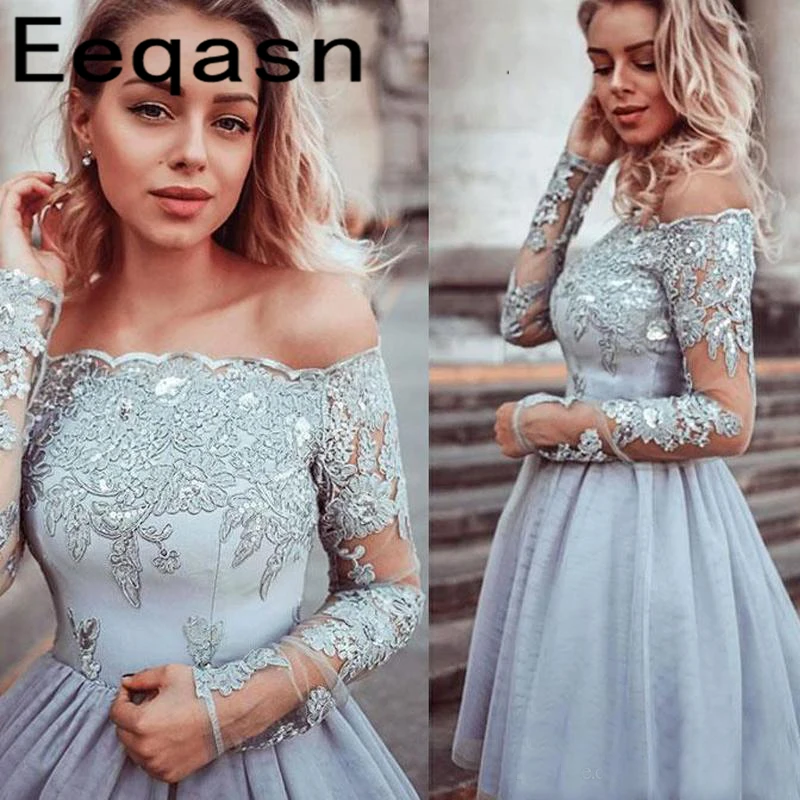 New Fashion 2019 Strapless Long Sleeves Lace Applique Knee Length Cocktail Dress Custom made Short Party Cocktail Gown
New Fashion 2019 Strapless Long Sleeves Lace Applique Knee Length Cocktail Dress Custom made Short Party Cocktail Gown