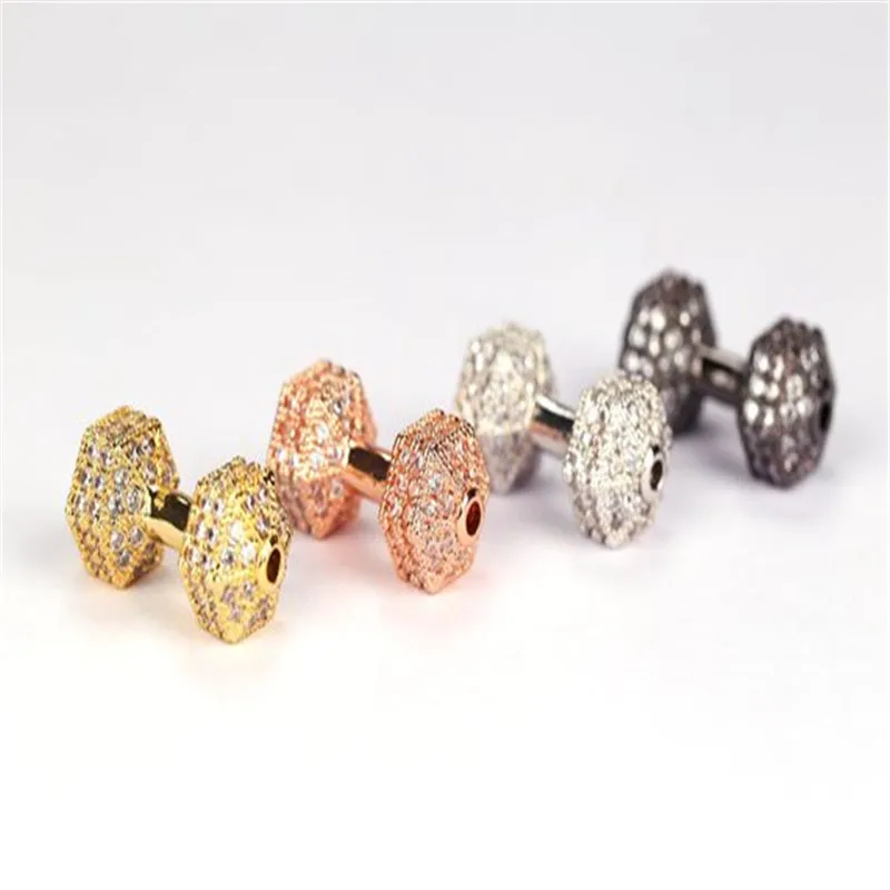 Dumbbell bead micro pave bead Cubic Zirconia CZ space beads for Unisex bracelet jewelry supplies
Dumbbell bead micro pave bead Cubic Zirconia CZ space beads for Unisex bracelet jewelry supplies