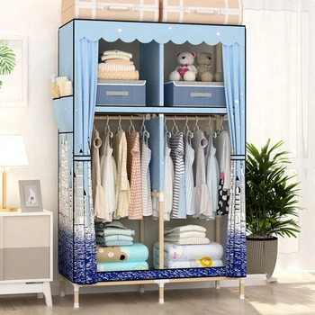 Solid wood wardrobe assembled Oxford cloth simple modern economic home storage hanging wardrobe
Solid wood wardrobe assembled Oxford cloth simple modern economic home storage hanging wardrobe