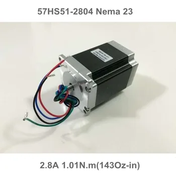 4 lead Nema23 Stepper Motor 57 motor Nema 23 motor 2.8A 1.01N.m (57HS51-2804) motor for CNC XYZ 3d printer motor
4 lead Nema23 Stepper Motor 57 motor Nema 23 motor 2.8A 1.01N.m (57HS51-2804) motor for CNC XYZ 3d printer motor