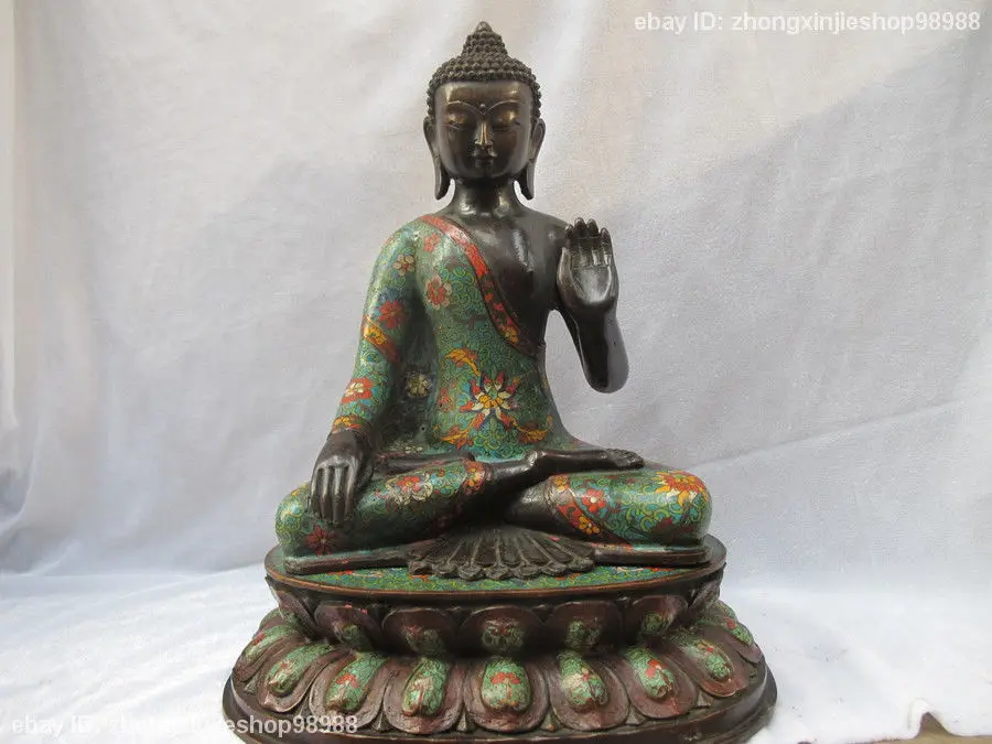bi001959 16"Inch Tibet pure Bronze handwork cloisonne Sakyamuni Tathagata Buddha statue
bi001959 16"Inch Tibet pure Bronze handwork cloisonne Sakyamuni Tathagata Buddha statue