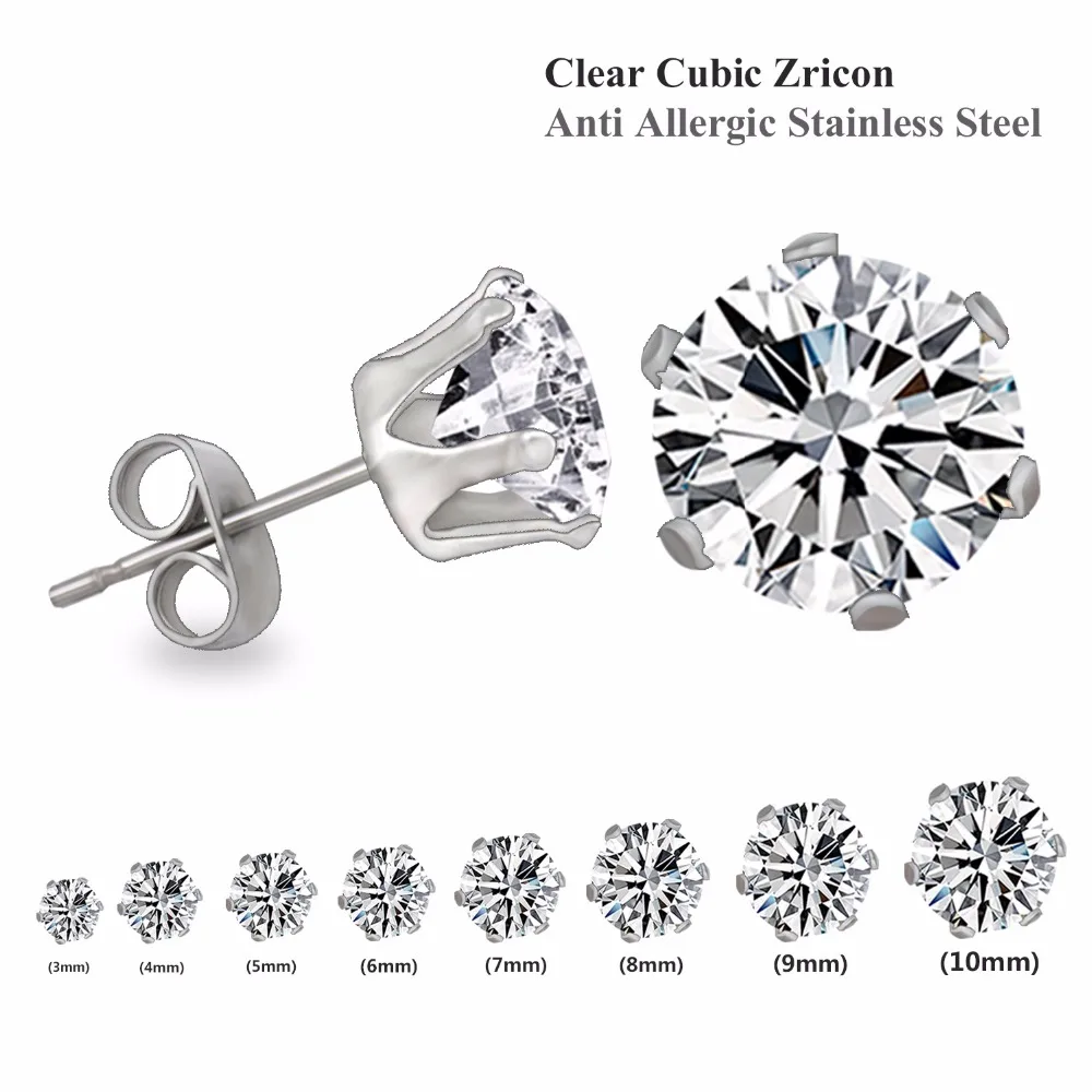 Серьги LUXUSTEEL из нержавеющей стали для женщин 10 пар в комплекте круглые серьги с