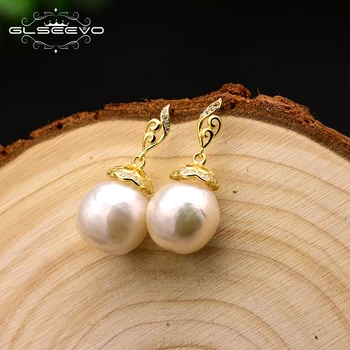 XlentAg Natural Baroque Round Big Pearl Dangle Earrings For Women 925 Sterling Silver Drop Earrings Luxury Fine Jewelry GE0630 
XlentAg Natural Baroque Round Big Pearl Dangle Earrings For Women 925 Sterling Silver Drop Earrings Luxury Fine Jewelry GE0630