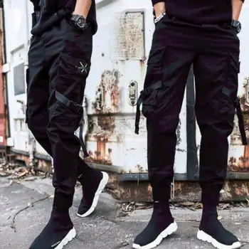 Mens Streetwear Casual Cargo Pants Men Hip Hop Slim Black Trousers Mens Joggers Pants Side-pockets Cotton Man Spring Sweatpants
Mens Streetwear Casual Cargo Pants Men Hip Hop Slim Black Trousers Mens Joggers Pants Side-pockets Cotton Man Spring Sweatpants