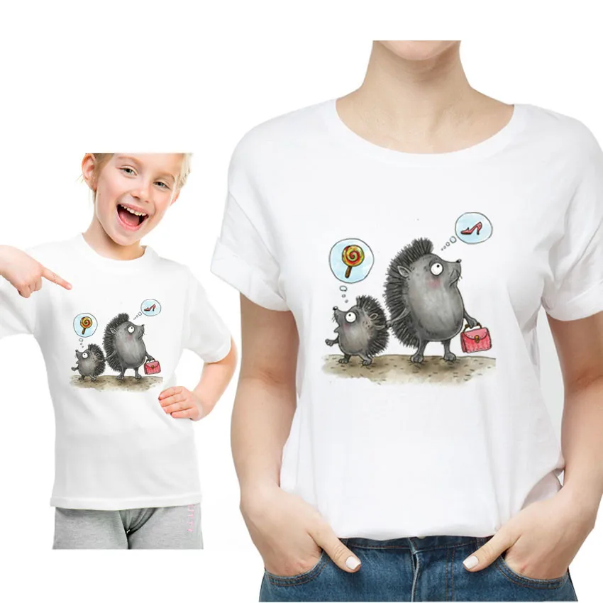 Lovely Mom's And Daughter Tshirt Clothes Summer Tops Cute Animal Cartoon Hedgehog Harajuku Female T shirt Casual Kawaii T-shirt
Lovely Mom's And Daughter Tshirt Clothes Summer Tops Cute Animal Cartoon Hedgehog Harajuku Female T shirt Casual Kawaii T-shirt