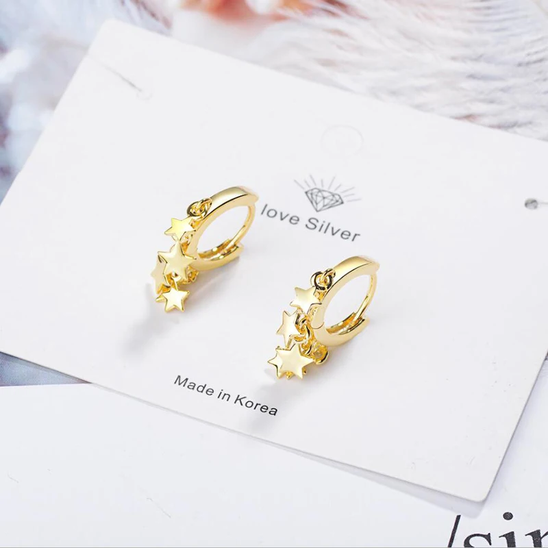 KOFSAC New Arrival Female 925 Sterling Silver Earrings Jewelry Fashion Stars Hoop Earring For Women Valentine's Day Accessories
KOFSAC New Arrival Female 925 Sterling Silver Earrings Jewelry Fashion Stars Hoop Earring For Women Valentine's Day Accessories